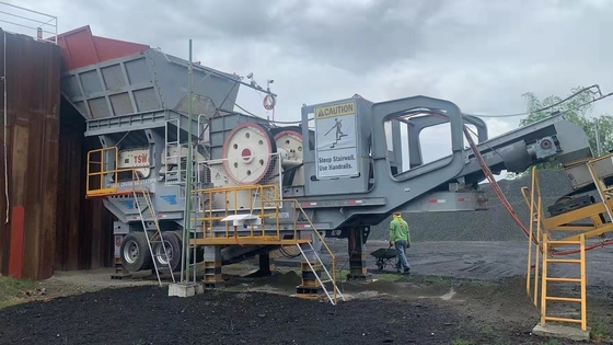 70-300tph 容量 移動式マウスクラッシャー 携帯式クラッシングプラント 技術指導